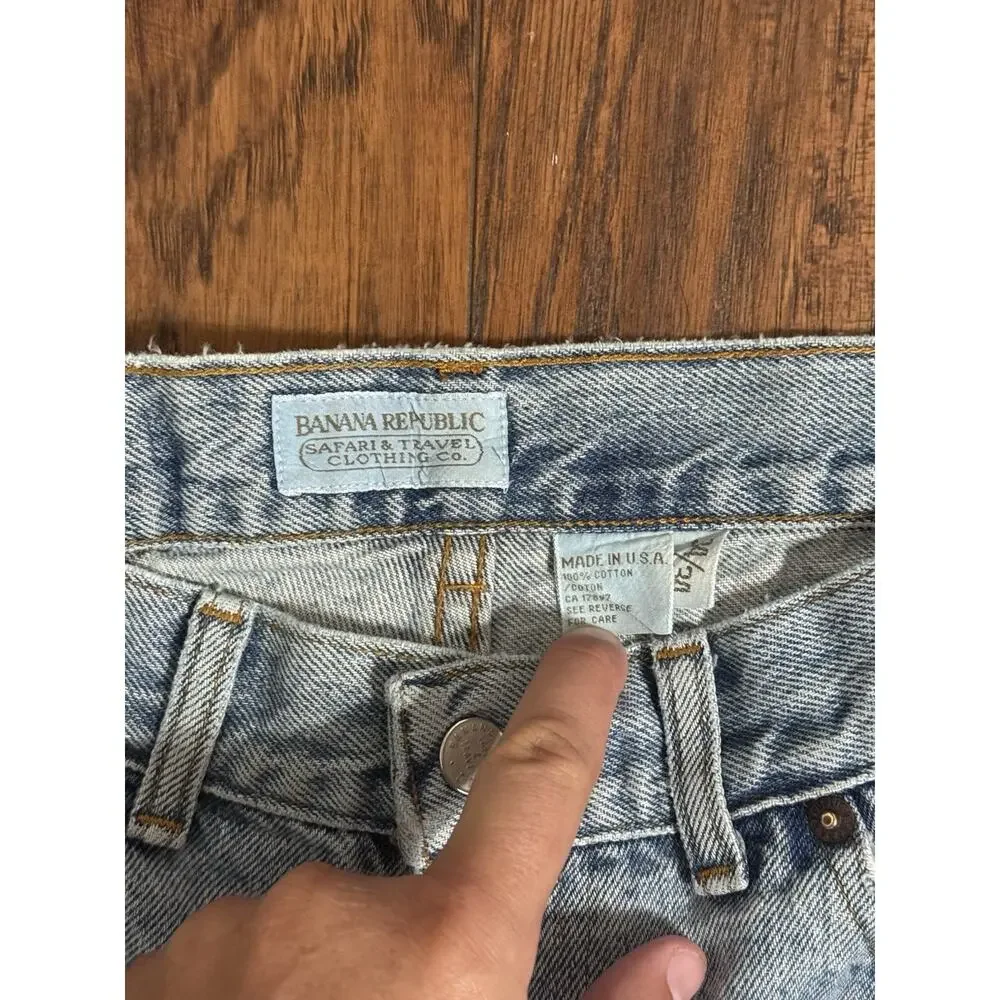Vintage Banana Republic Safari & Travel Denim Jeans Men's 34x34 Made in USA